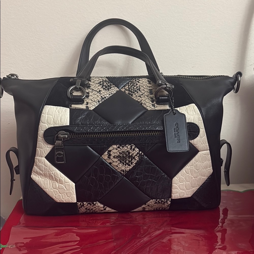 Coach Canyon Quilt Primrose satchel tote bag